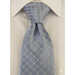 Ike Behar New York blue diamond silk tie - 60"